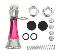 Gucagle Soporte de carrete giratorio de pesca Balanceador de carrete DIY Herramienta de aparejos de pesca de metal premium para pescadores Pescadores Interfaz dual universal Pieza de (Rosa)