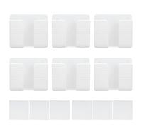 Gucagle Soporte de Pared para teléfono móvil, Adhesivo Universal, Soporte de Carga para el hogar, Dormitorio, baño, Material ABS, 9,8x8,5x2,4 cm, 6 uds. (Blanca)