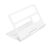 Gucagle Soporte para Tableta Soporte de Escritorio multiángulo Ajustable para Tableta Teléfono Estable ABS Fibra de Vidrio Acero Satinado Silicona 8.1x5.9x1.2in (Blanca)