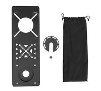 Gucagle Tablero de Mesa para Camping 2 en 1 Placa de Mesa portátil de Acero Inoxidable para Camping Spider Stove Accesorios para Acampar al Aire Senderismo con Acabado Negro Arenado