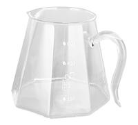 Gucagle Taza de café con goteo manual, diseño de pico de águila, profesional para baristas caseros, vidrio de alto borosilicato, 600ml, transparente