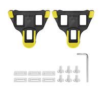 Gucagle TB011 Calas universales para Bicicleta de Carretera Juego de calas para Pedales de Ciclismo con Flotador automático de 6 Grados Plástico ABS Caucho de Acero (Negro Amarillo)