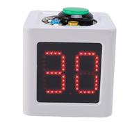 Gucagle Temporizador de Cubo de 4 Lados con Pilas, Temporizador de Cuenta atrás preciso para Juego de Carreras de póquer de ajedrez, Material ABS, diseño portátil (Blanca)