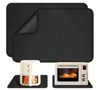 Gucass 2 alfombrillas resistentes al calor, 60 x 40 cm, de silicona, resistentes al calor, para encimeras de cocina, base ignífuga para freidora de aire, cafetera y microondas