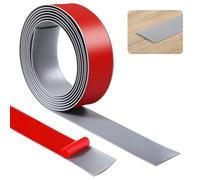 Gucass Perfil de transición impermeable autoadhesivo, gris, 3 m x 5 cm de ancho, tira de transición de vinilo, sin perforar, listón para alfombras, autoadhesivo, riel de transición para azulejos,