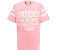 Gucci 25 Eschatology Logo Oversized Fit Pink T-Shirt