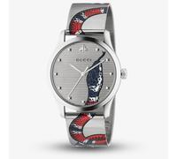 Gucci g-timeless ver con la serpiente en la cabeza en el cuadrante ya1