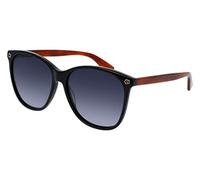 Gucci Mujer GG0024S 003 Gafas de sol Plástico Negro Gris Redonda Normal Sombreado