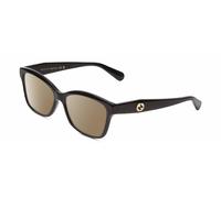 Gucci Gafas de sol GG0798O Mujer Ojo de gato Polarizadas Bifocales Bloqueo luz azul Black Oro 55 mm
