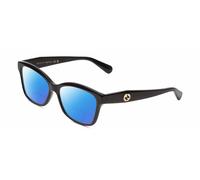 Gucci GG0798O Mujer Ojo de Gato Diseñador Luz Azul Bloqueo Gafas Black Oro 55mm