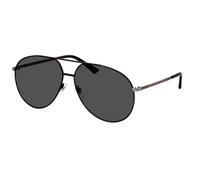 Gucci GG0832S 001 Hombre Plateado y Negro Marco / Gris Oscuro Tintado Lente Sol