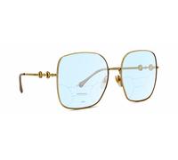 Gucci Mujer Gucci GG0879S 004 Gafas de sol Metal Oro Marrón Cuadrada Normal Sombreado