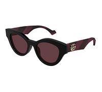 GUCCI GG0957S Gafas, Black-Burgundy-Red, 51 para Mujer