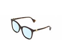 Gucci GG1071S Mujer Cateye Blue Luz Gafas En Carey Havana Marrón Oro 55mm