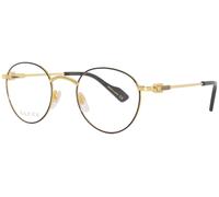 Gucci GG1222O 001 Gafas Marco Hombre Negro/Oro Full Borde Ovalado Forma 48-mm