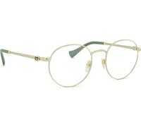 Gucci Mujer GG1594O 002 Monturas ópticas Metal Oro Transparente Redonda