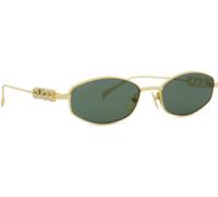 Gucci Mujer Gucci GG1802S 001 Gafas de sol Metal Oro Gris Redonda