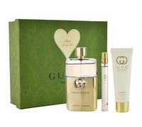 Gucci guilty edp set 90ml + mini 10ml + body 50ml cuidado personal y s