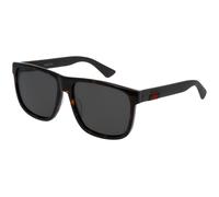 Gucci Hombre Gucci GG0010S 003 Gafas de sol Acetato la Habana Gris Cuadrada Polarizado