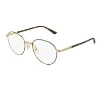 Gucci Hombre Gucci GG0392O 002 Monturas ópticas Metal Negro Transparente Redonda