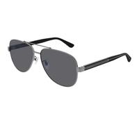 Gucci Hombre Sunglass GG0528S - Color del Marco: Plateado Brillante, Color de la Lente: Gris
