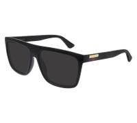 Gucci Hombre Gucci GG0748S 001 Gafas de sol Inyectado Negro Gris Cuadrada Normal