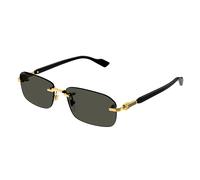 Gucci Hombre GG1221S 001 Gafas de sol Metal Oro Gris Cuadrada Normal