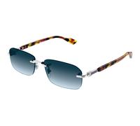 Gucci Hombre Gucci GG1221S 007 Gafas de sol Metal Plata Azul Cuadrada