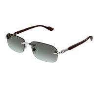 Gucci Hombre Gucci GG1221S 008 Gafas de sol Metal Plata Marrón Cuadrada