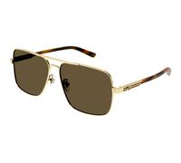 Gucci Hombre Gucci GG1289S 002 Gafas de sol Metal Oro Marrón Piloto