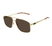 Gucci Hombre Gucci GG1676S 002 Gafas de sol Metal Oro Marrón Piloto
