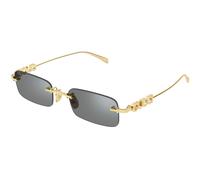 Gucci Hombre Gucci GG1808S 003 Gafas de sol Metal Oro Gris Cuadrada