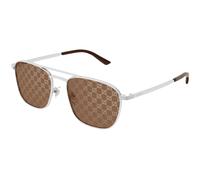 Gucci Hombre Gucci GG1881S 004 Gafas de sol Metal Plata Marrón Cuadrada