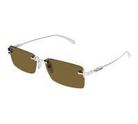 Gucci Hombre Gucci GG1941S 002 Gafas de sol Metal Plata Marrón Cuadrada