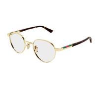 Gucci Hombre Gucci GG1963O 002 Monturas ópticas Metal Oro Transparente Redonda