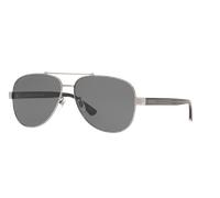 Gucci Hombre Sunglass GG0528S - Color del Marco: Plateado Brillante, Color de la Lente: Gris
