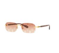 Gucci Hombre Sunglass GG1221S - Color del Marco: Oro, Color de la Lente: Rojo