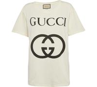 Gucci Interlocking GG Logo Slim Fit White T-Shirt