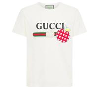 Gucci Les Pommes Logo Regular Fit White T-Shirt