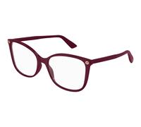 Gucci Mujer GG0026O 012 Monturas ópticas Burdeos Transparente Cat Eye