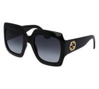 Gucci Mujer GG0053SN 001 Gafas de sol Acetato Negro Gris Oversize Sombreado