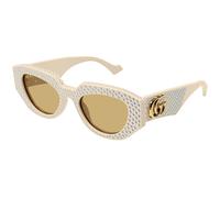 Gucci Mujer GG1421S 005 Gafas de sol Acetato Marfil Marrón Geométrico