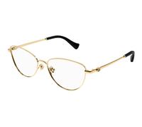 Gucci Mujer GG1595O 001 Monturas ópticas Metal Oro Transparente Cat Eye