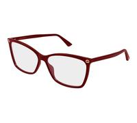 Gucci Mujer Gucci GG0025O 022 Monturas ópticas Acetato Burdeos Transparente Cat Eye