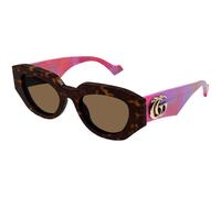 Gucci Mujer Gucci GG1421S 011 Gafas de sol Acetato la Habana Marrón Geométrico