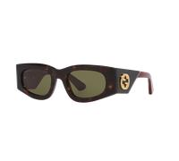Gucci Mujer Sunglass GG1664S - Color del Marco: Carey, Color de la Lente: Verde