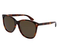 Gucci Mujer Gucci GG0024S 002 Gafas de sol Plástico la Habana Marrón Redonda Normal