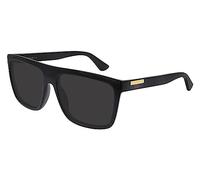 Gucci Hombre Gucci GG0748S 001 Gafas de sol Inyectado Negro Gris Cuadrada Normal