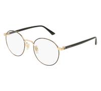 Gucci Unisex GG0297OK 003 Monturas ópticas Metal Negro Transparente Redonda