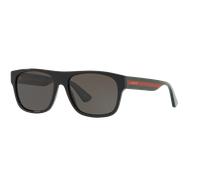 Gucci Unisex Sunglass GG0341S - Color del Marco: Negro Brillante, Color de la Lente: Polarized Gris